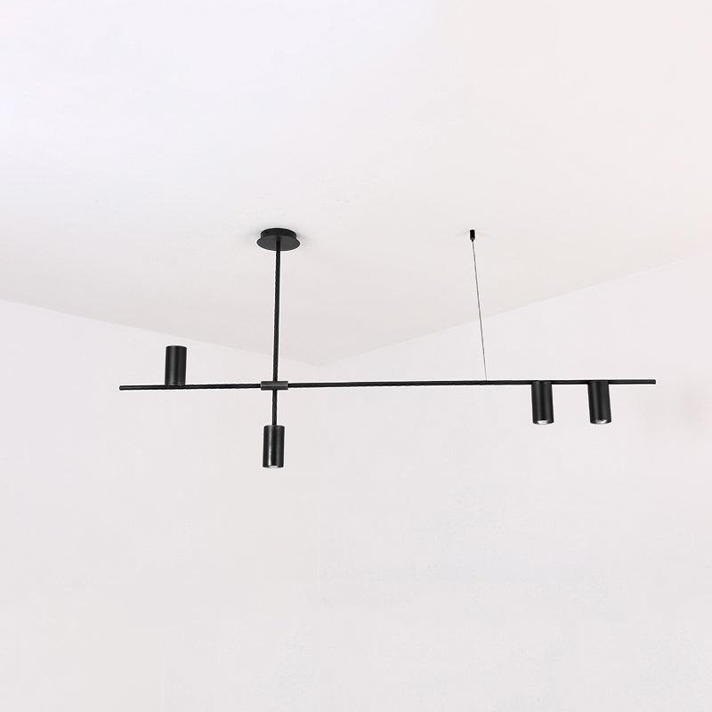 Candeeiro de teto Solenelle, cilindros lineares em latão, estilo tribal