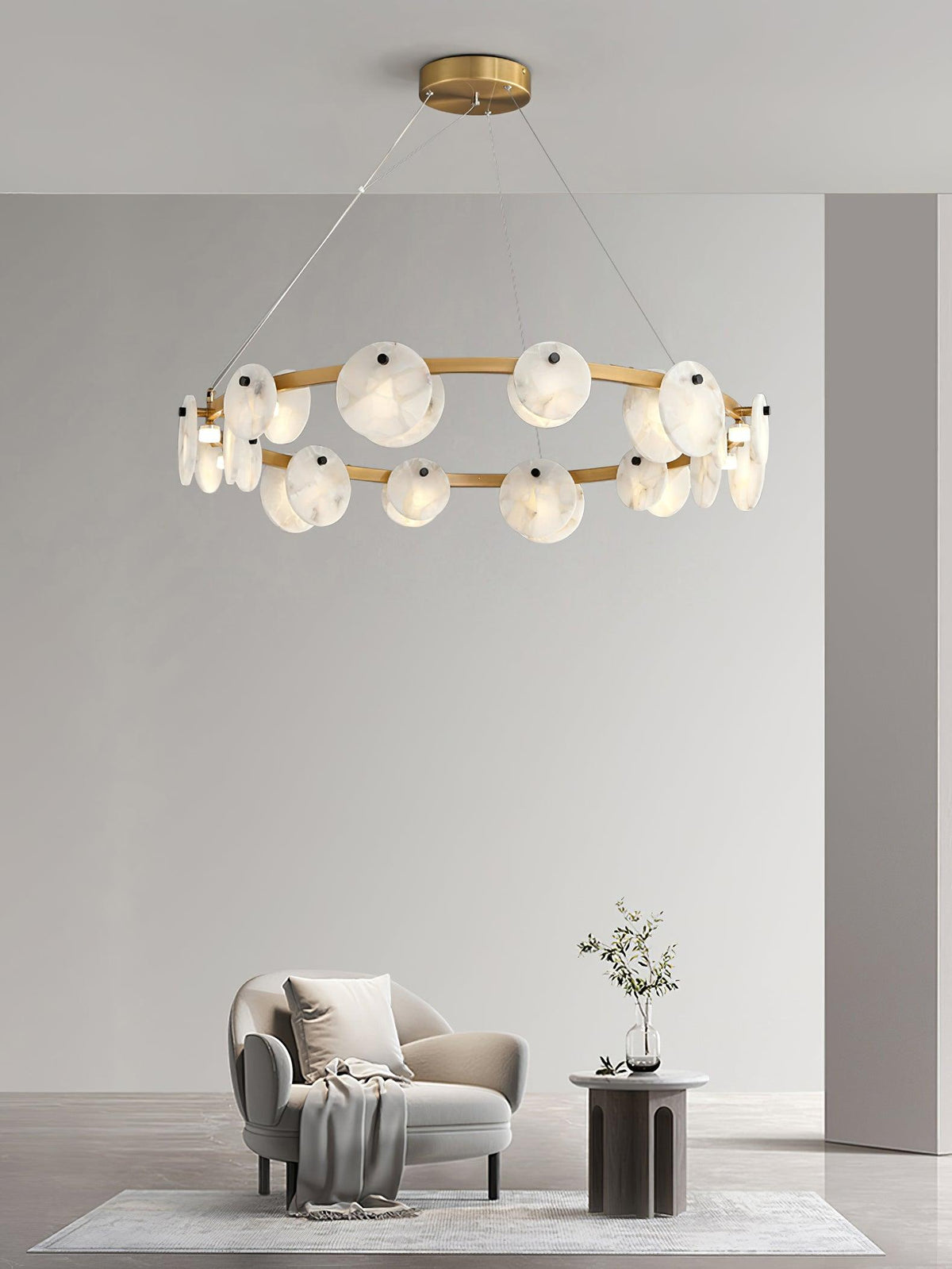 Jase ljuskrona i alabaster