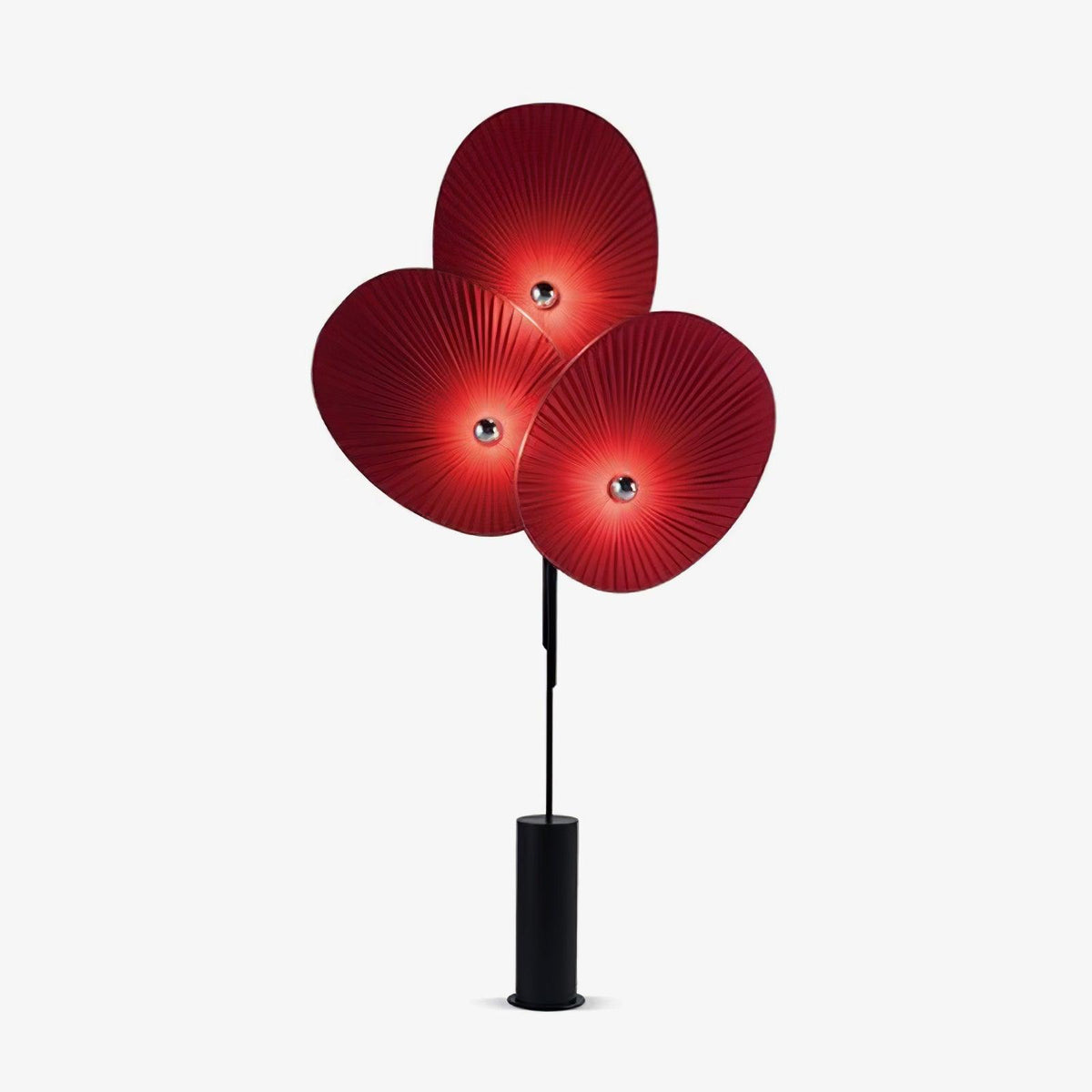 Scarlet kronblads-gulvlampe i stof