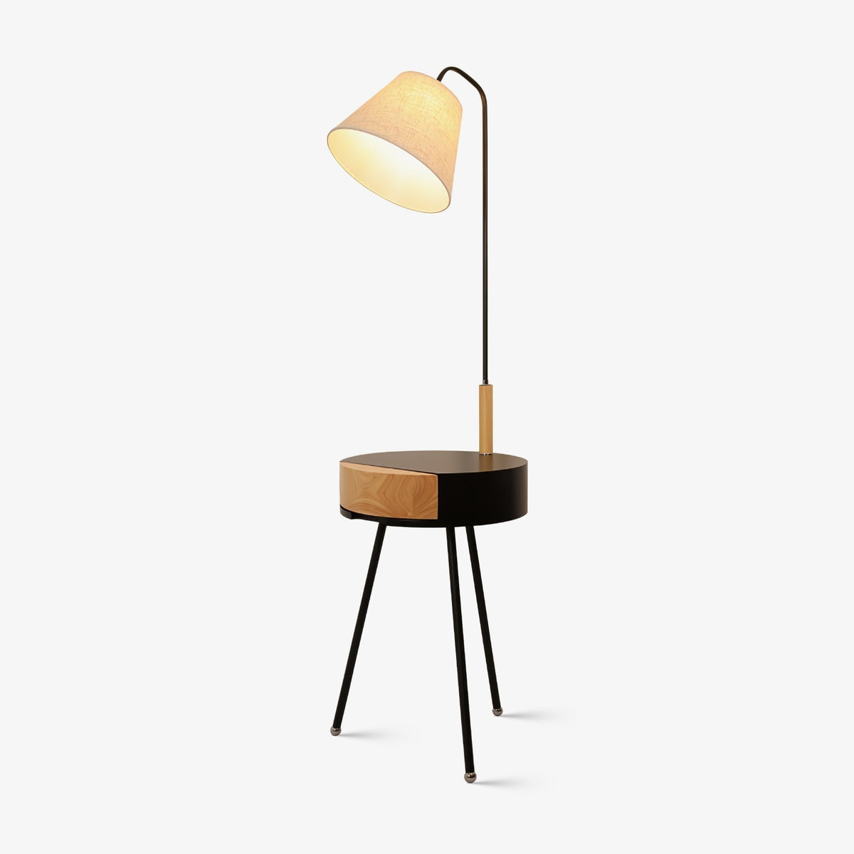 Lumo-gulvlampe i stof med treben
