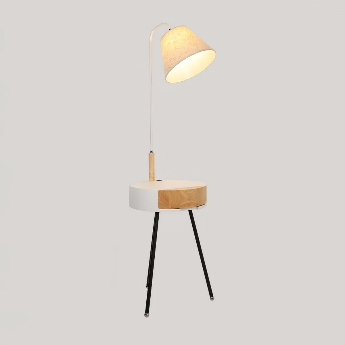 Lumo-gulvlampe i stof med treben