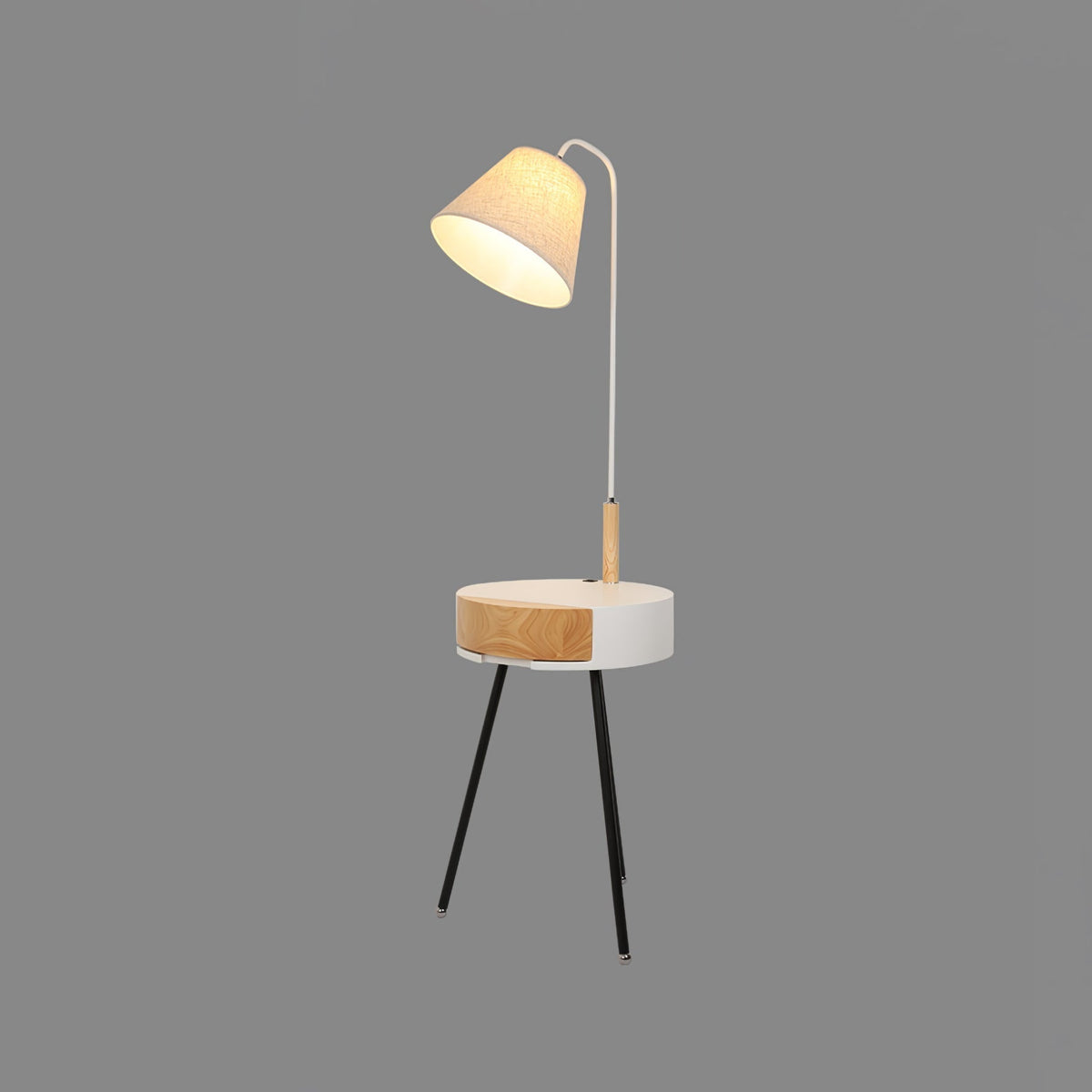 Lumo-gulvlampe i stof med treben