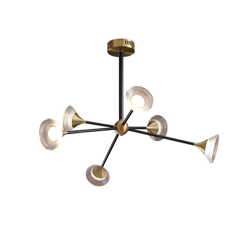 Myzoraris moderne glaslysekrone i mid-century-stil