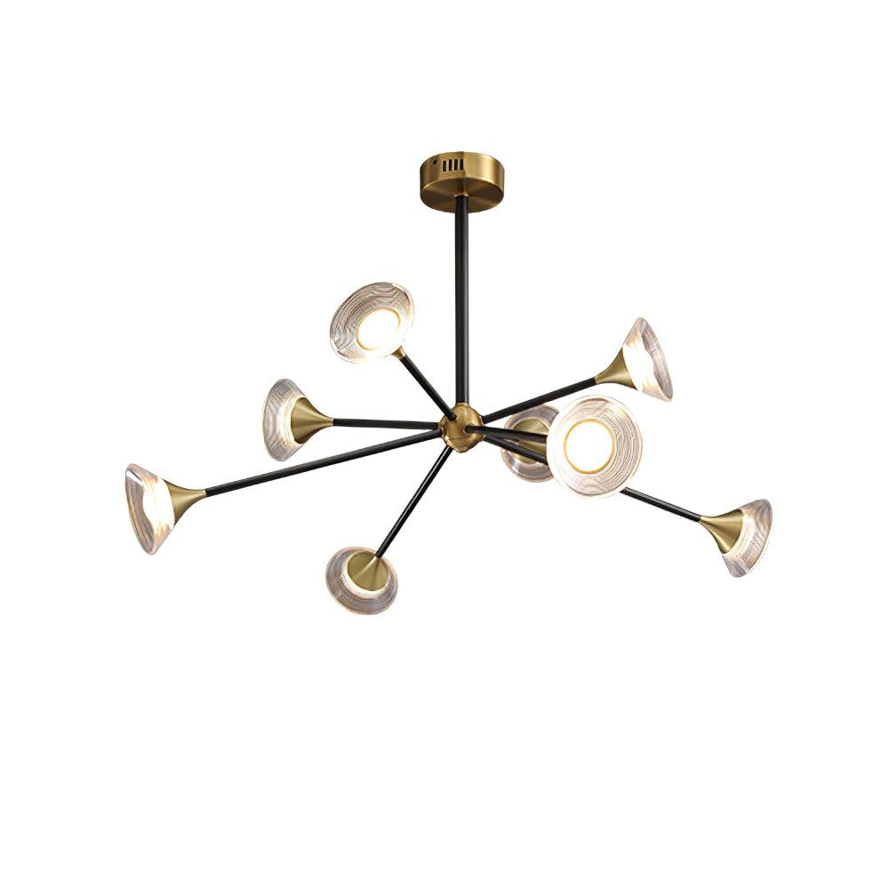 Myzoraris moderne glaslysekrone i mid-century-stil