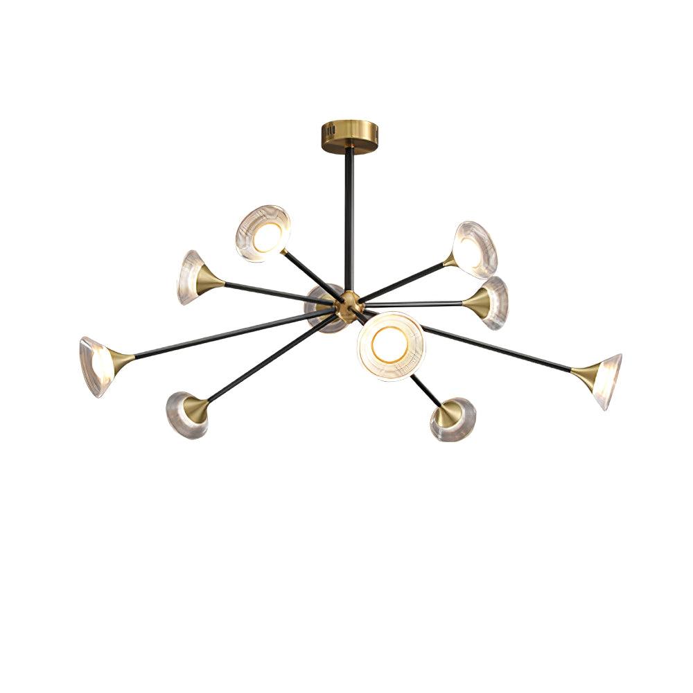 Myzoraris moderne glaslysekrone i mid-century-stil