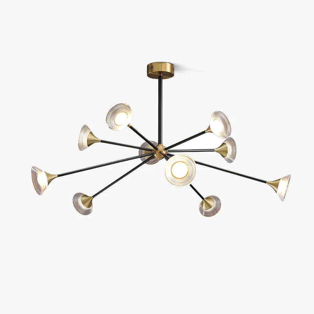 Myzoraris moderne glaslysekrone i mid-century-stil