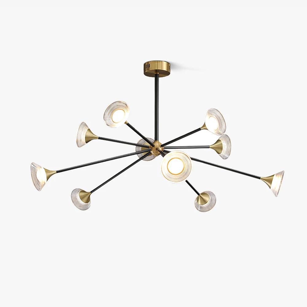 Myzoraris moderne glaslysekrone i mid-century-stil