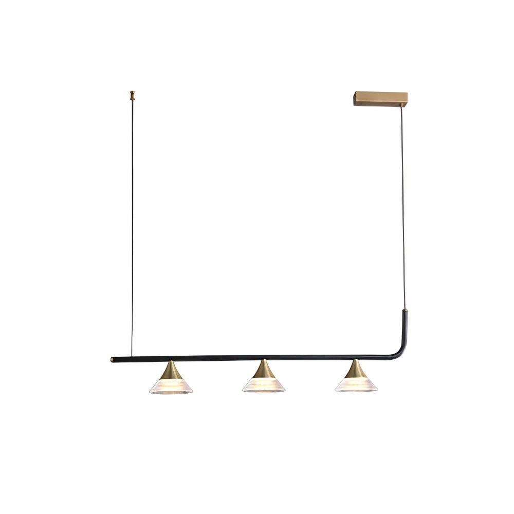 Auranielle mid-century-moderni messinkiriippuvalaisin