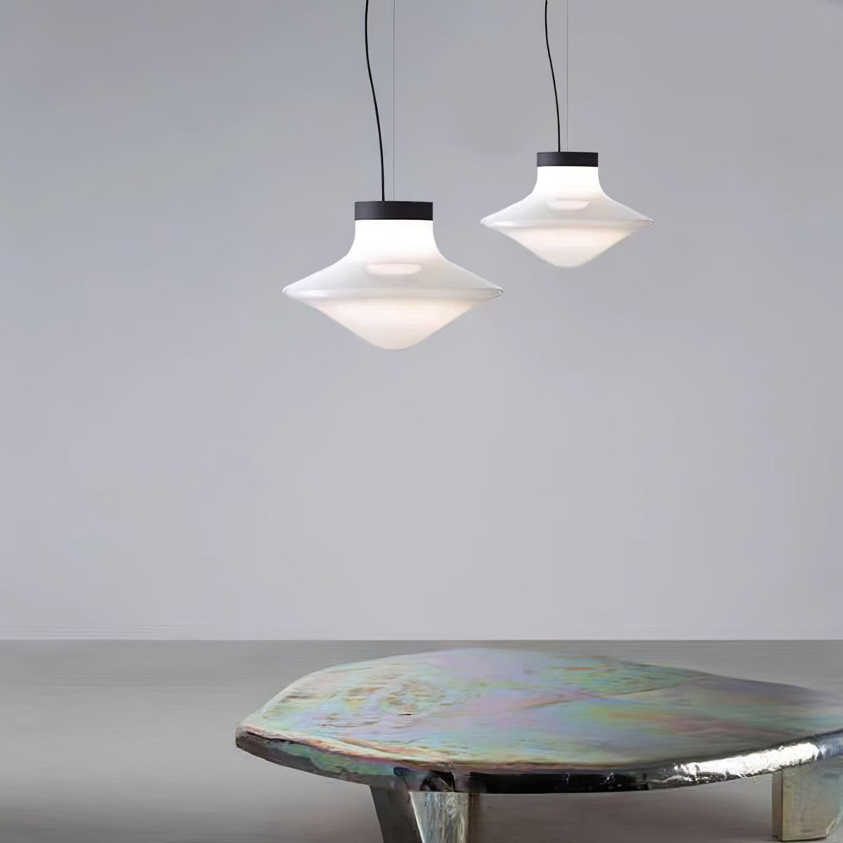 Esoleth førsteklasses nordisk kunstnerisk pendellampe i glas