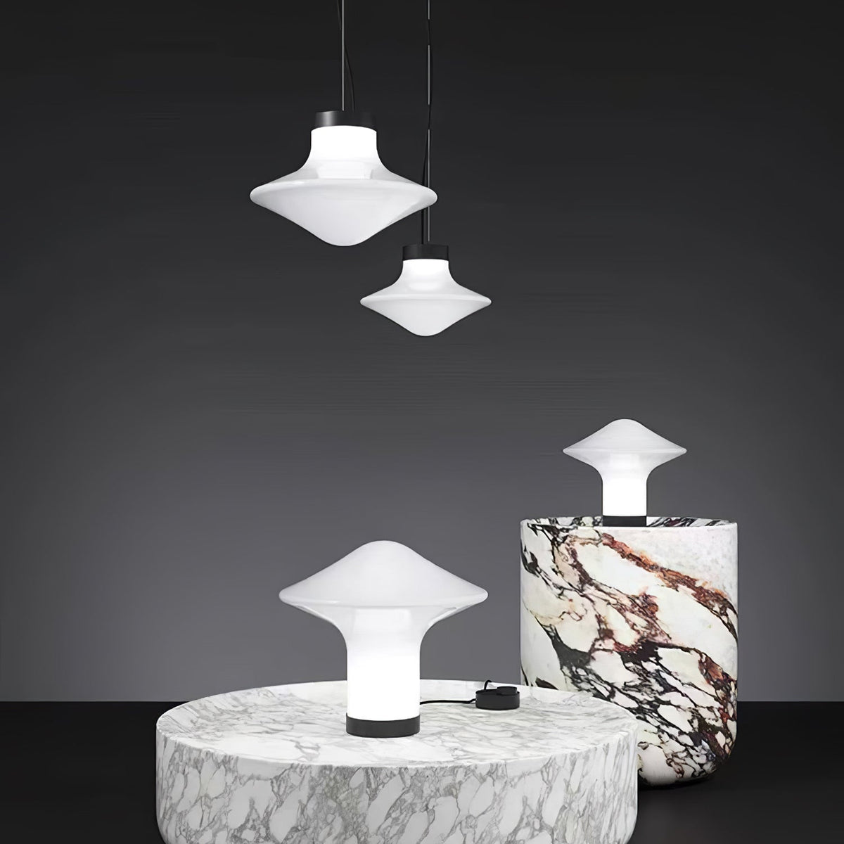 Esoleth førsteklasses nordisk kunstnerisk pendellampe i glas