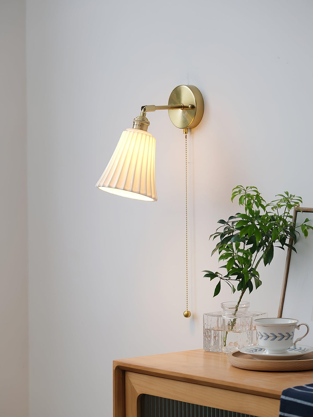 Nominex vintage vegglampi úr keramiki