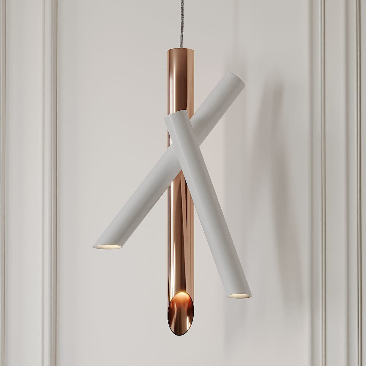 Erixon pendel med rør i aluminium, minimalistisk