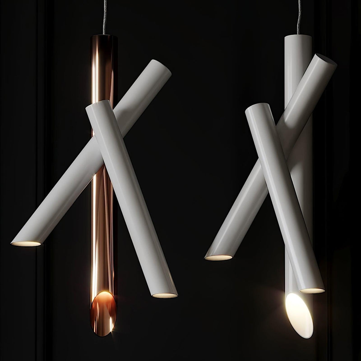 Erixon pendel med rør i aluminium, minimalistisk