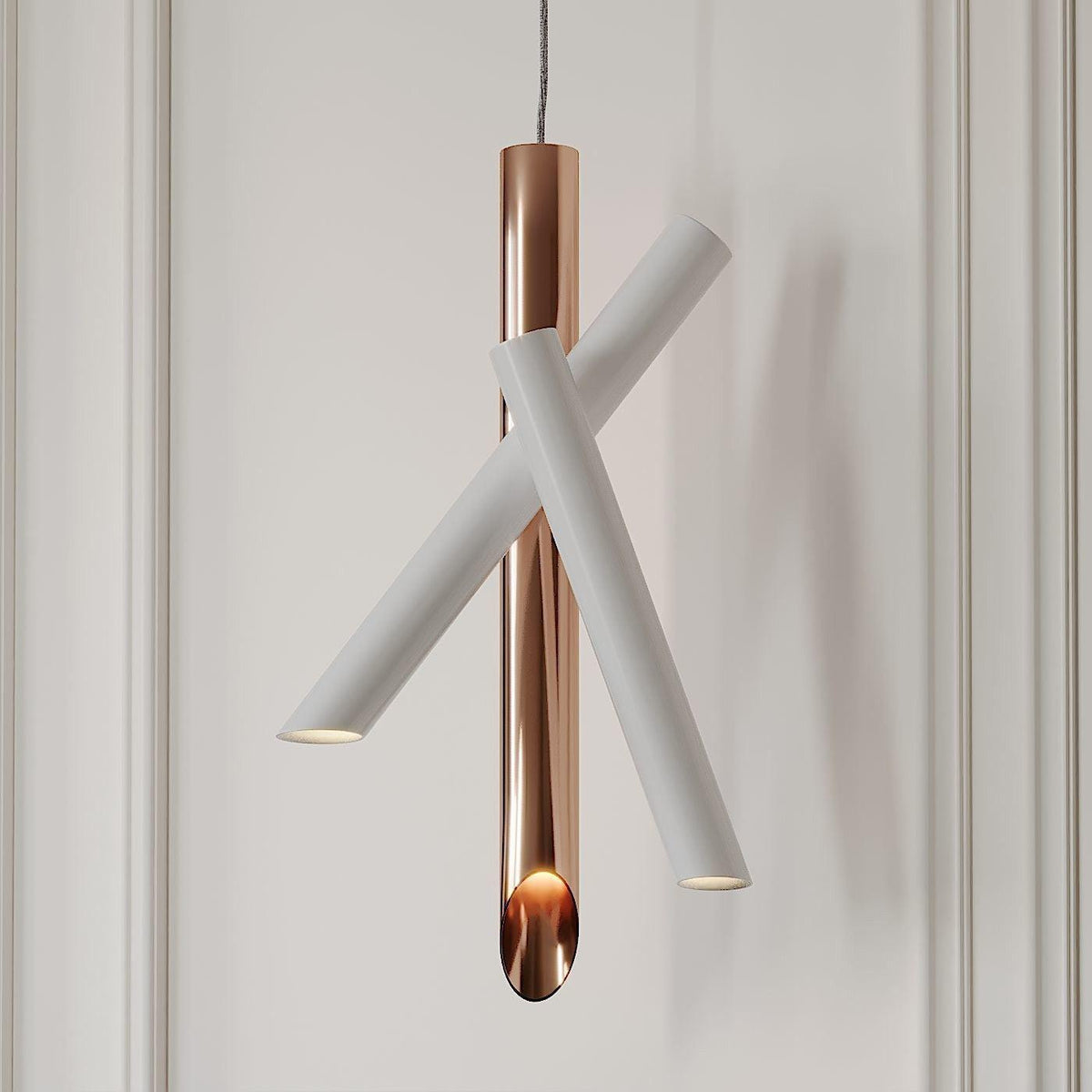 Erixon pendel med rør i aluminium, minimalistisk