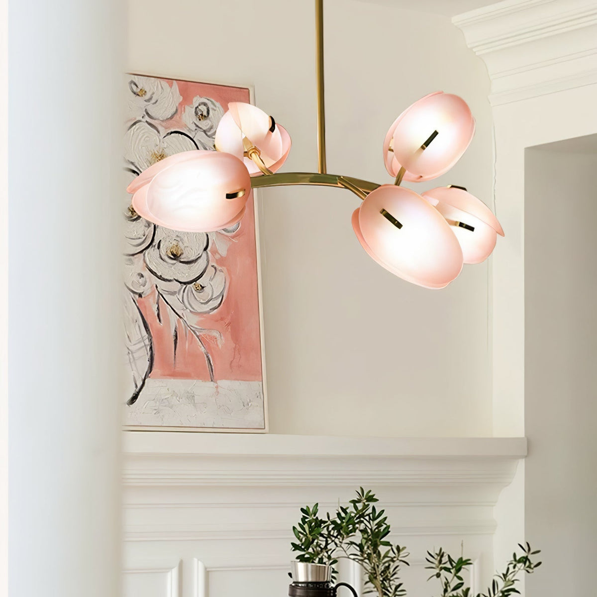 Blossom moderne glaslysekrone