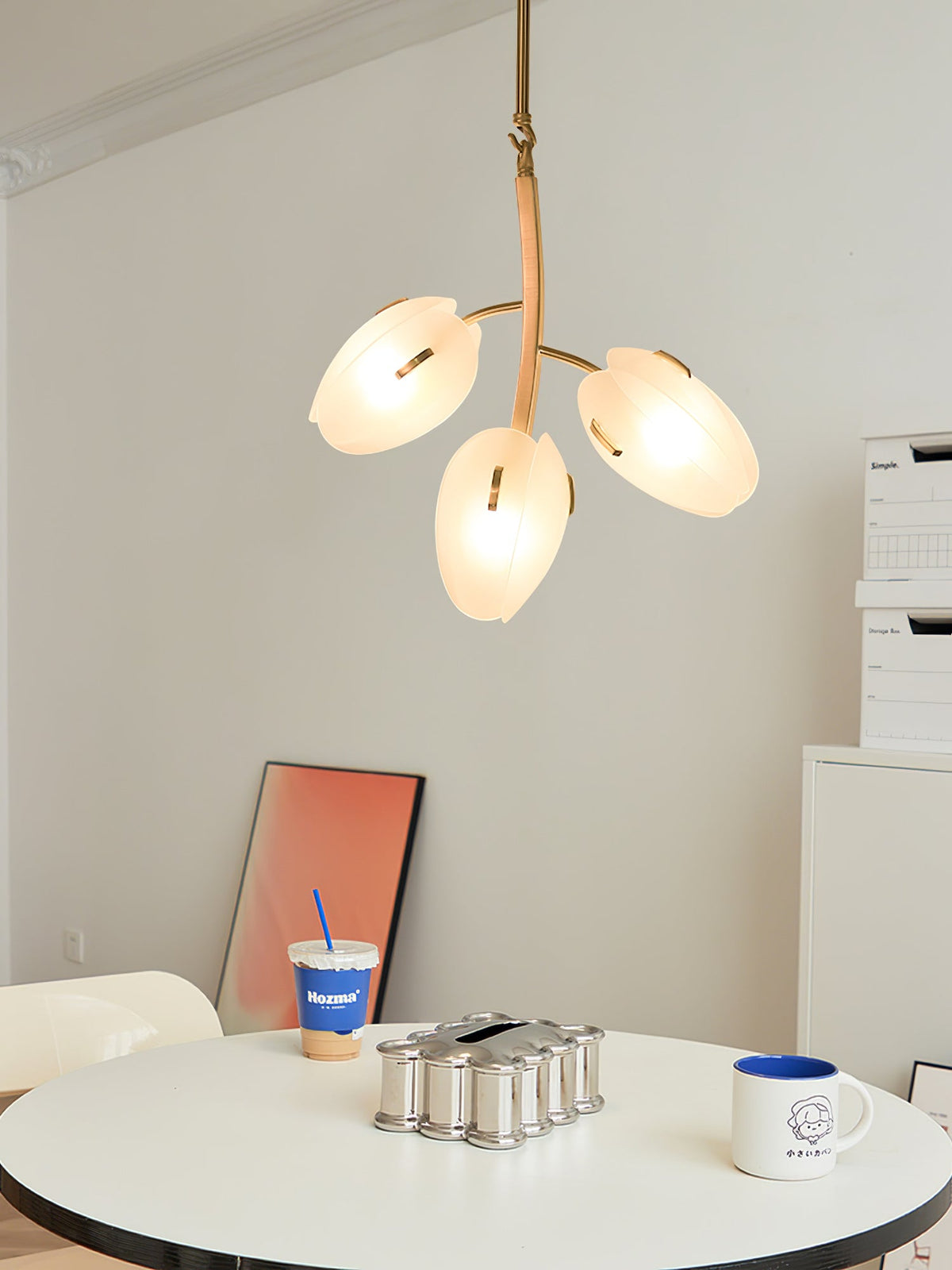 Blossom moderne glaslysekrone