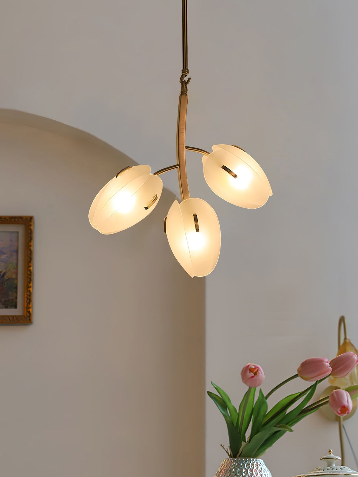Blossom moderne glaslysekrone