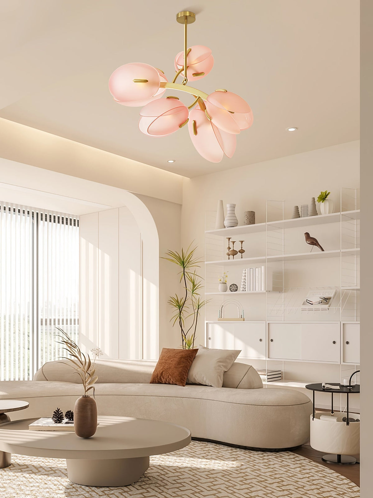 Blossom moderne glaslysekrone