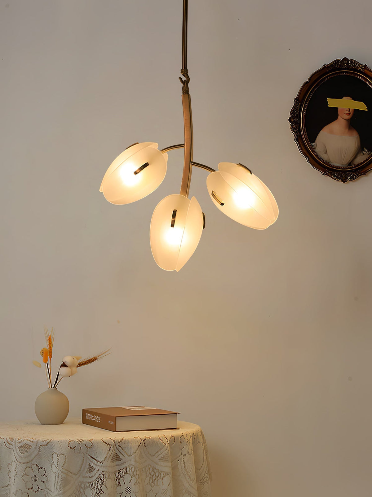 Blossom moderne glaslysekrone