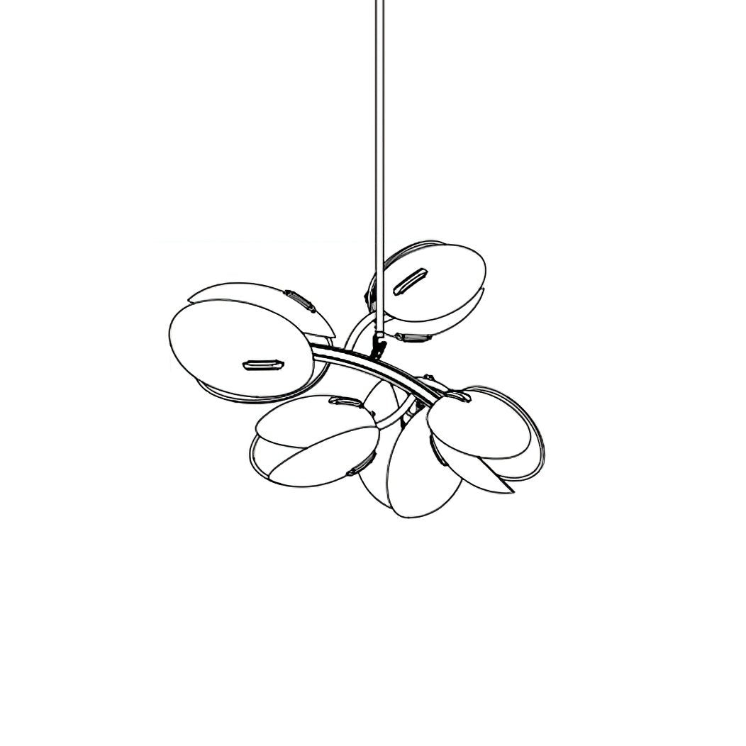 Blossom moderne glaslysekrone