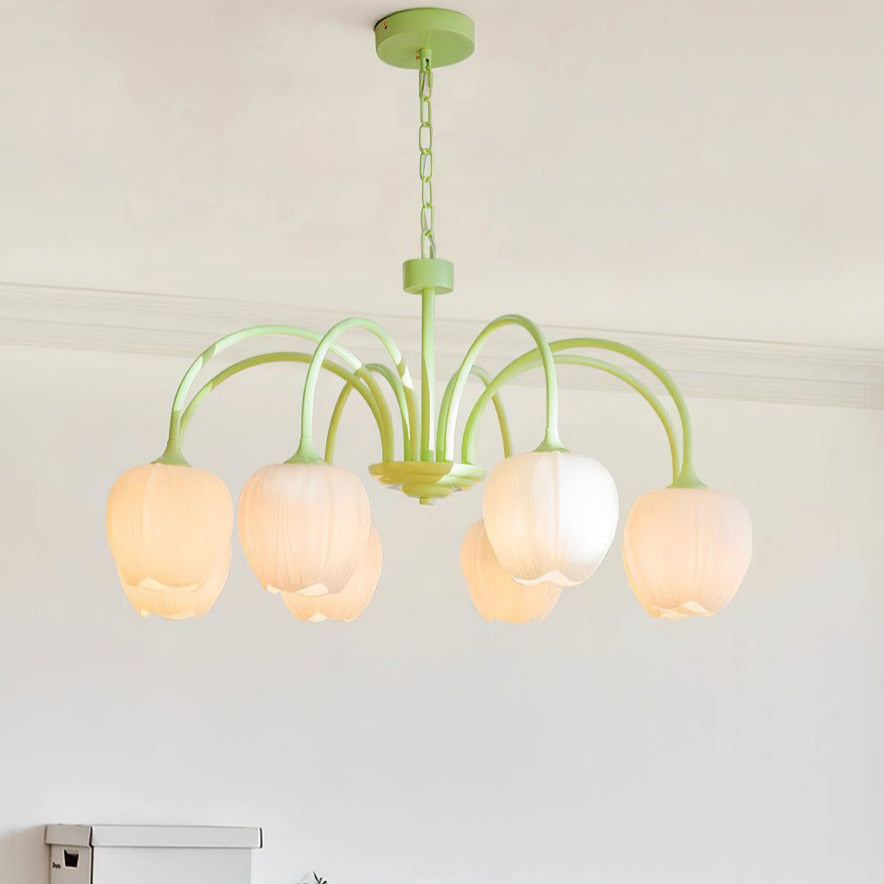 Tulip friske lysekroner i glas