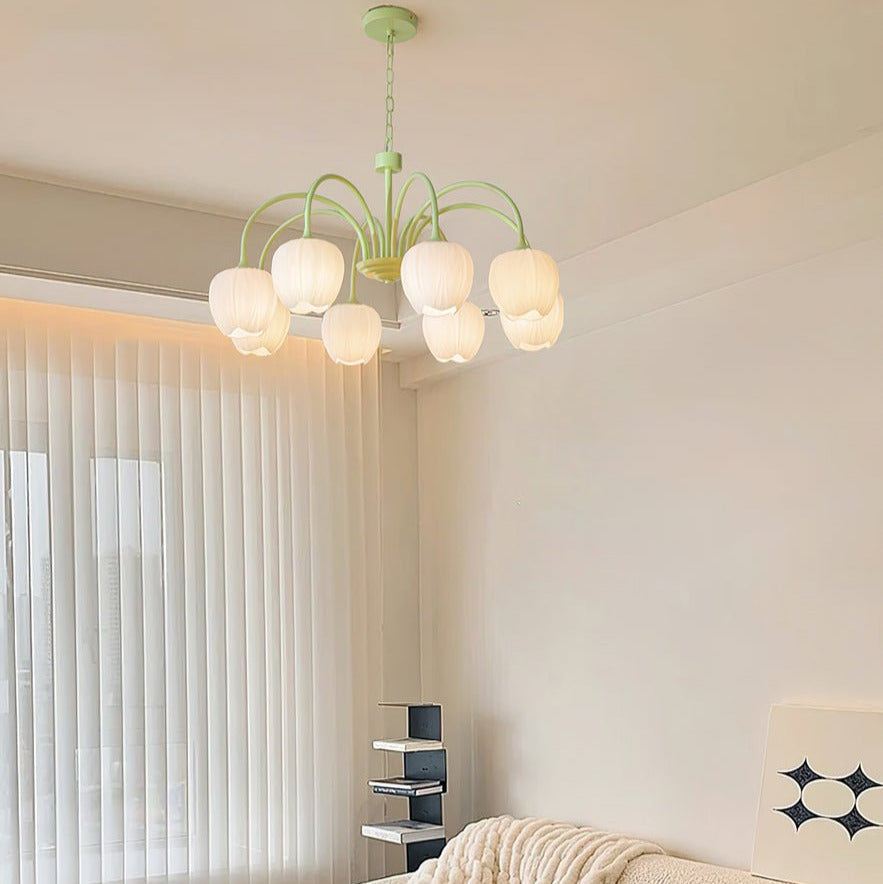 Tulip friske lysekroner i glas