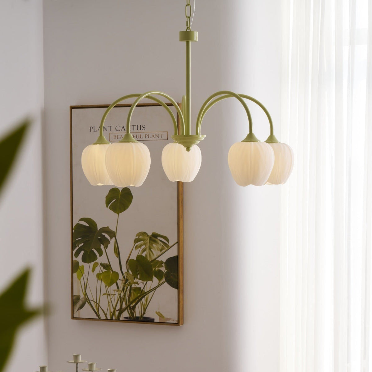 Tulip friske lysekroner i glas