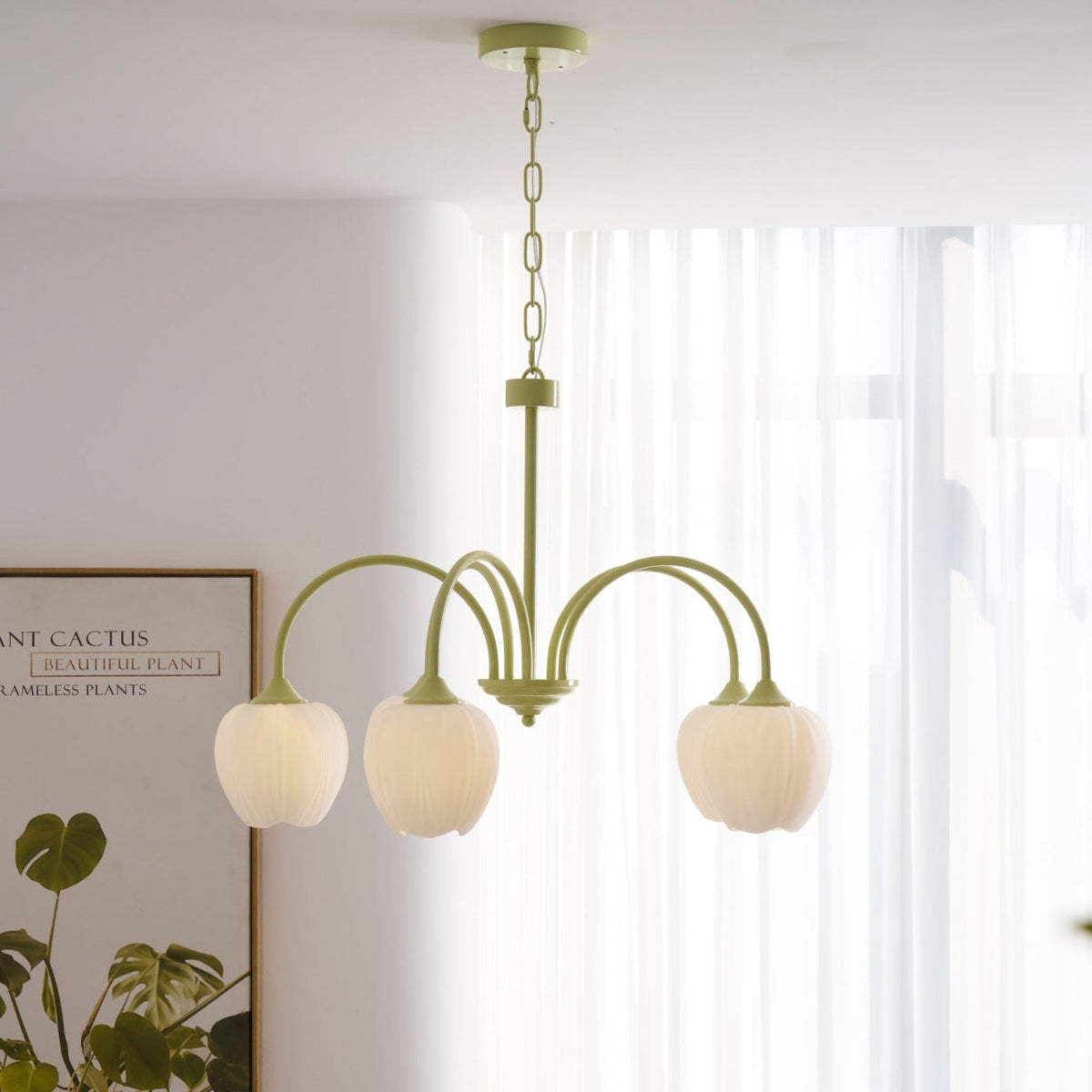 Tulip friske lysekroner i glas