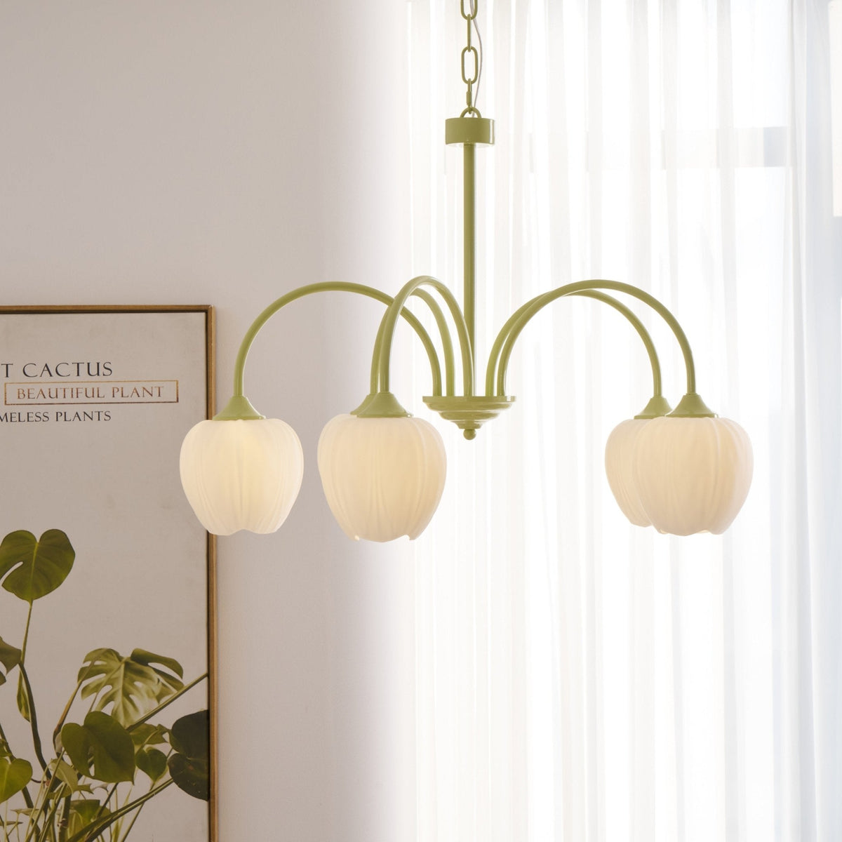 Tulip friske lysekroner i glas