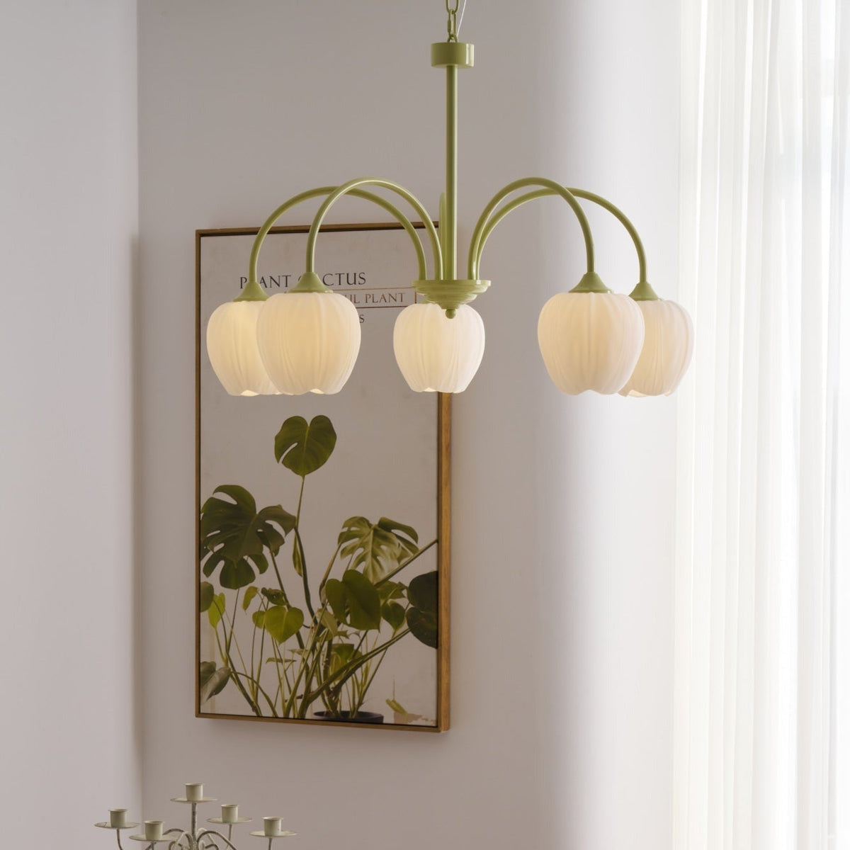 Tulip friske lysekroner i glas