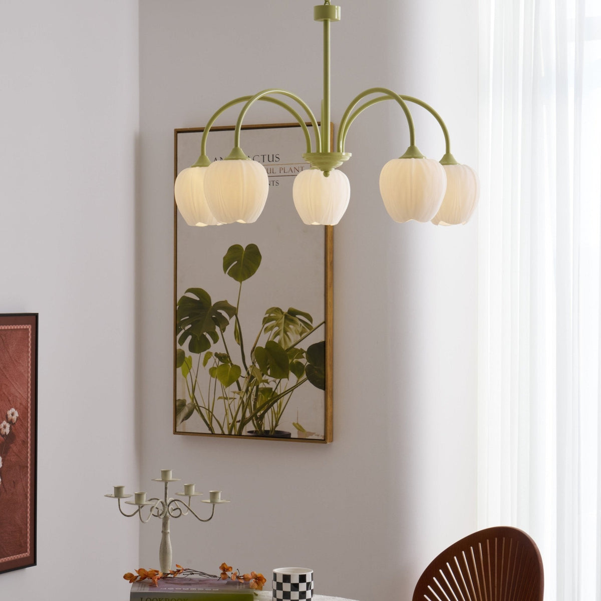 Tulip friske lysekroner i glas