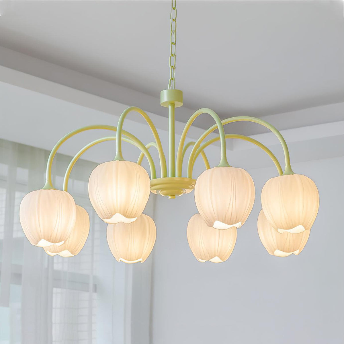 Tulip friske lysekroner i glas