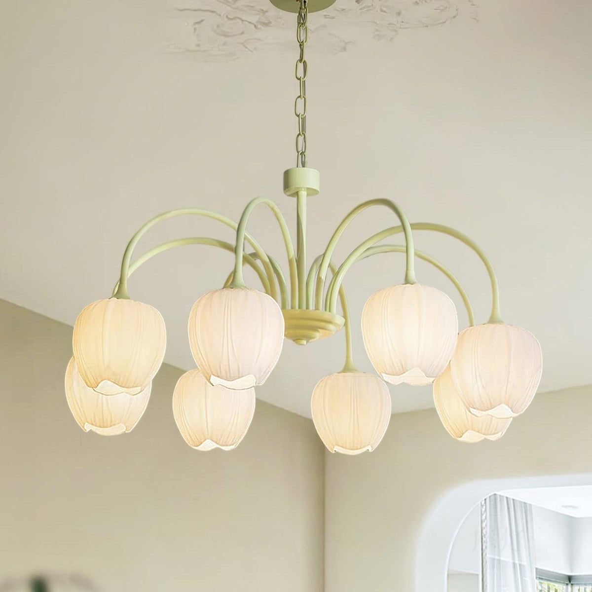 Tulip friske lysekroner i glas
