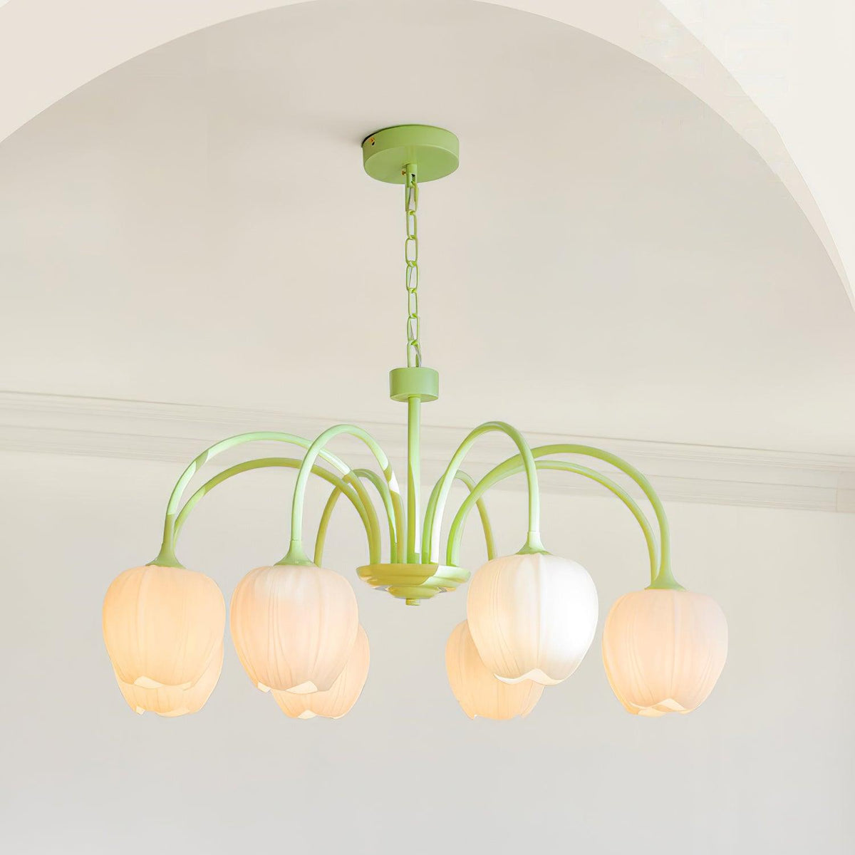 Tulip friske lysekroner i glas