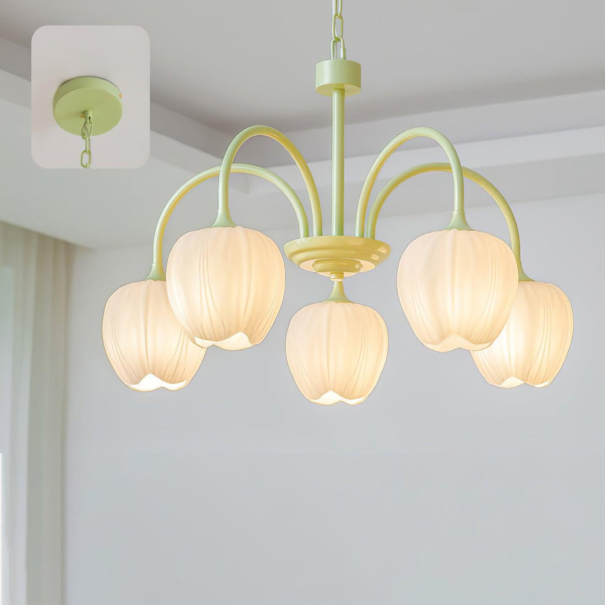 Tulip friske lysekroner i glas