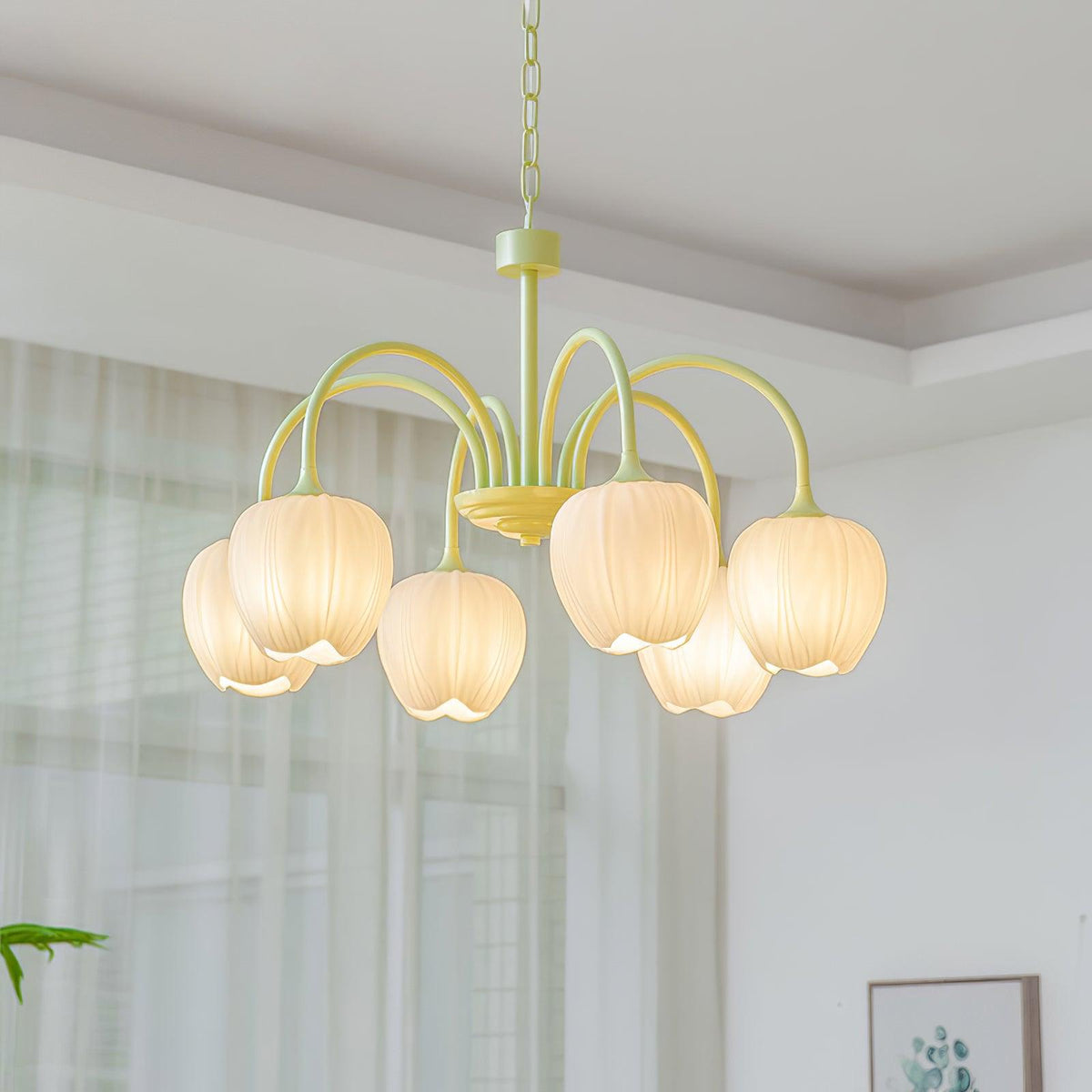 Tulip friske lysekroner i glas