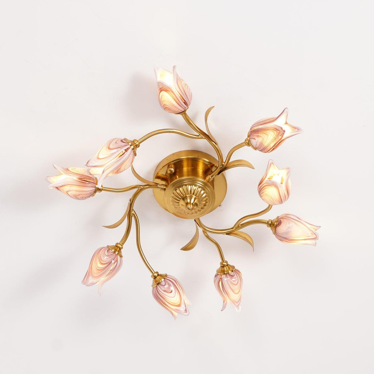 Vathaos Tulip Serenade loftslampe i glas