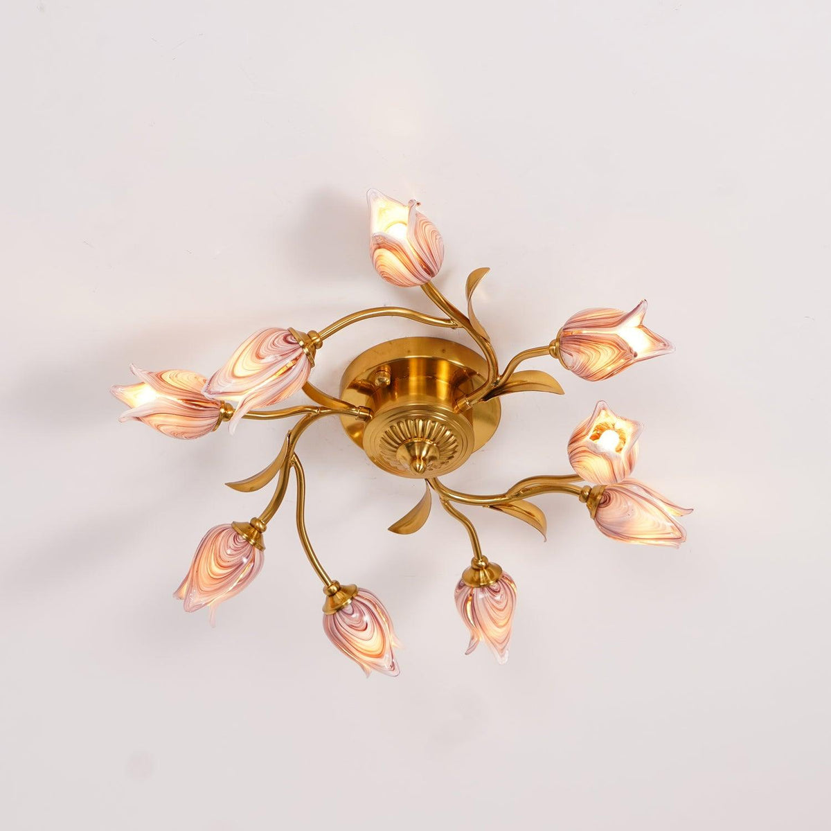 Vathaos Tulip Serenade loftslampe i glas