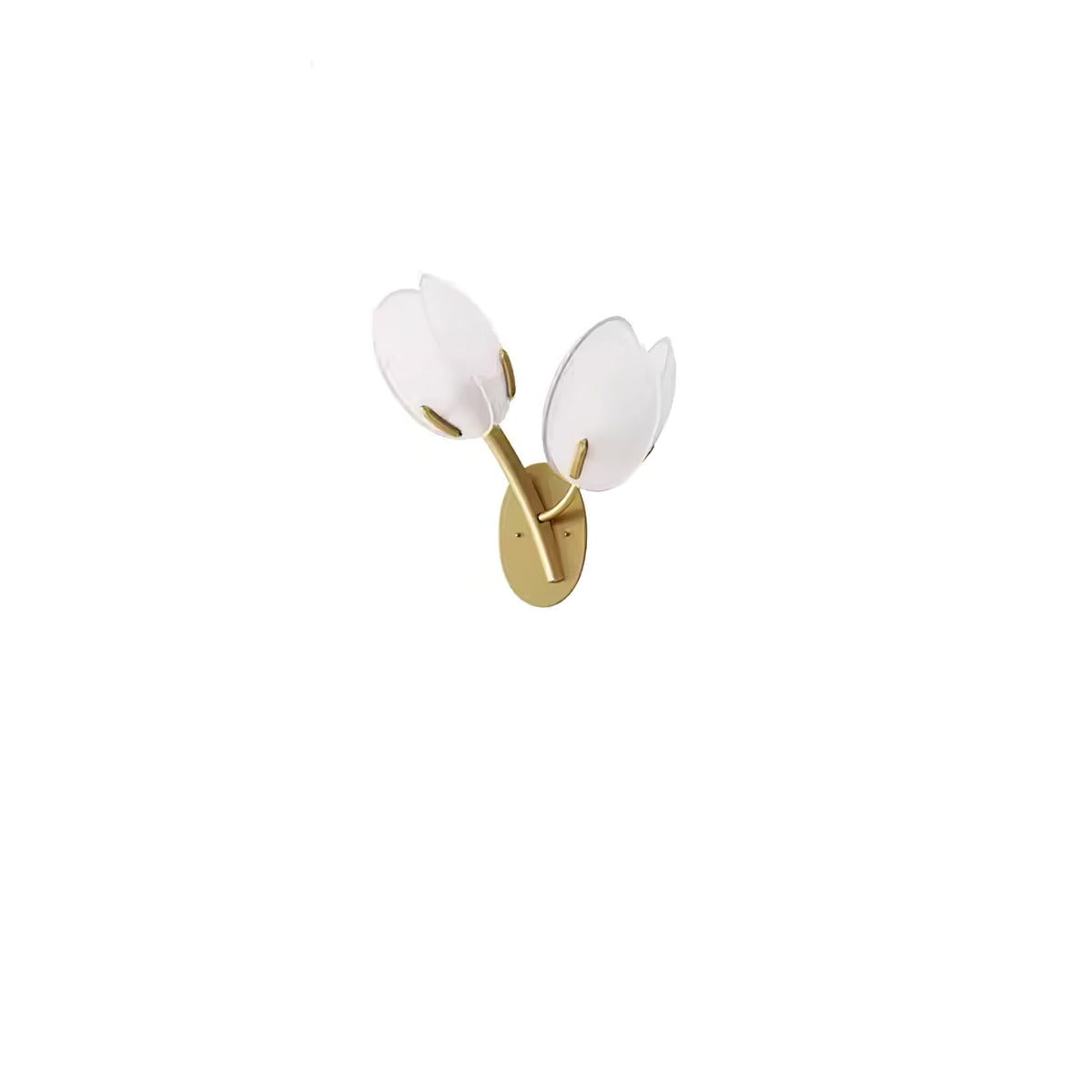 Jovell nordisk konstnärlig vägglampa i form av en blomma av glas