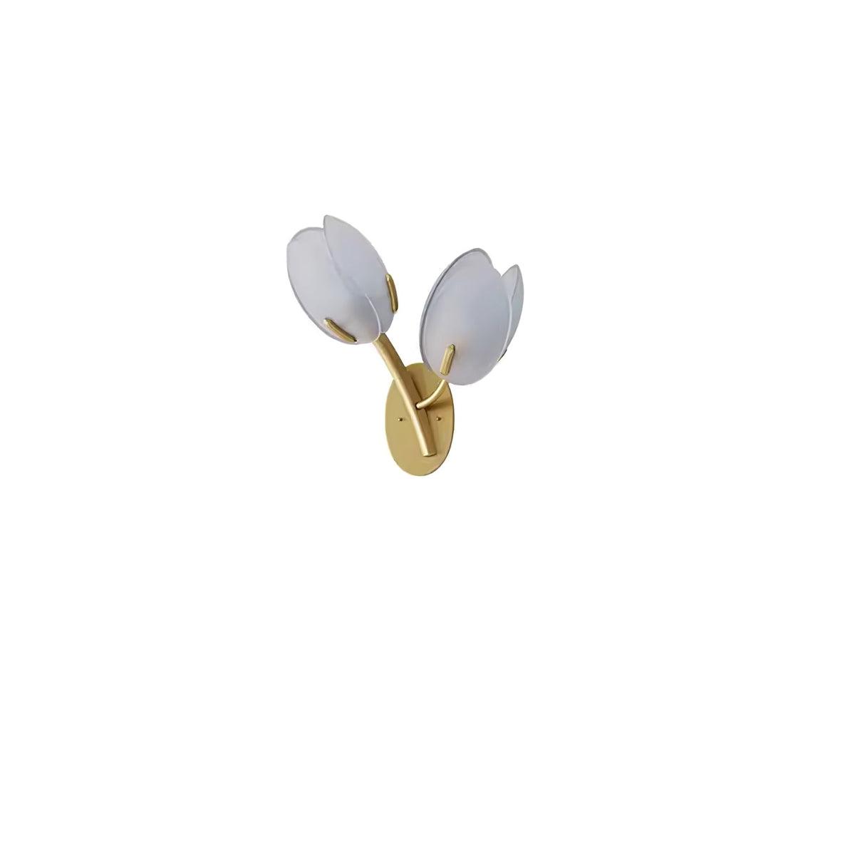 Jovell nordisk konstnärlig vägglampa i form av en blomma av glas