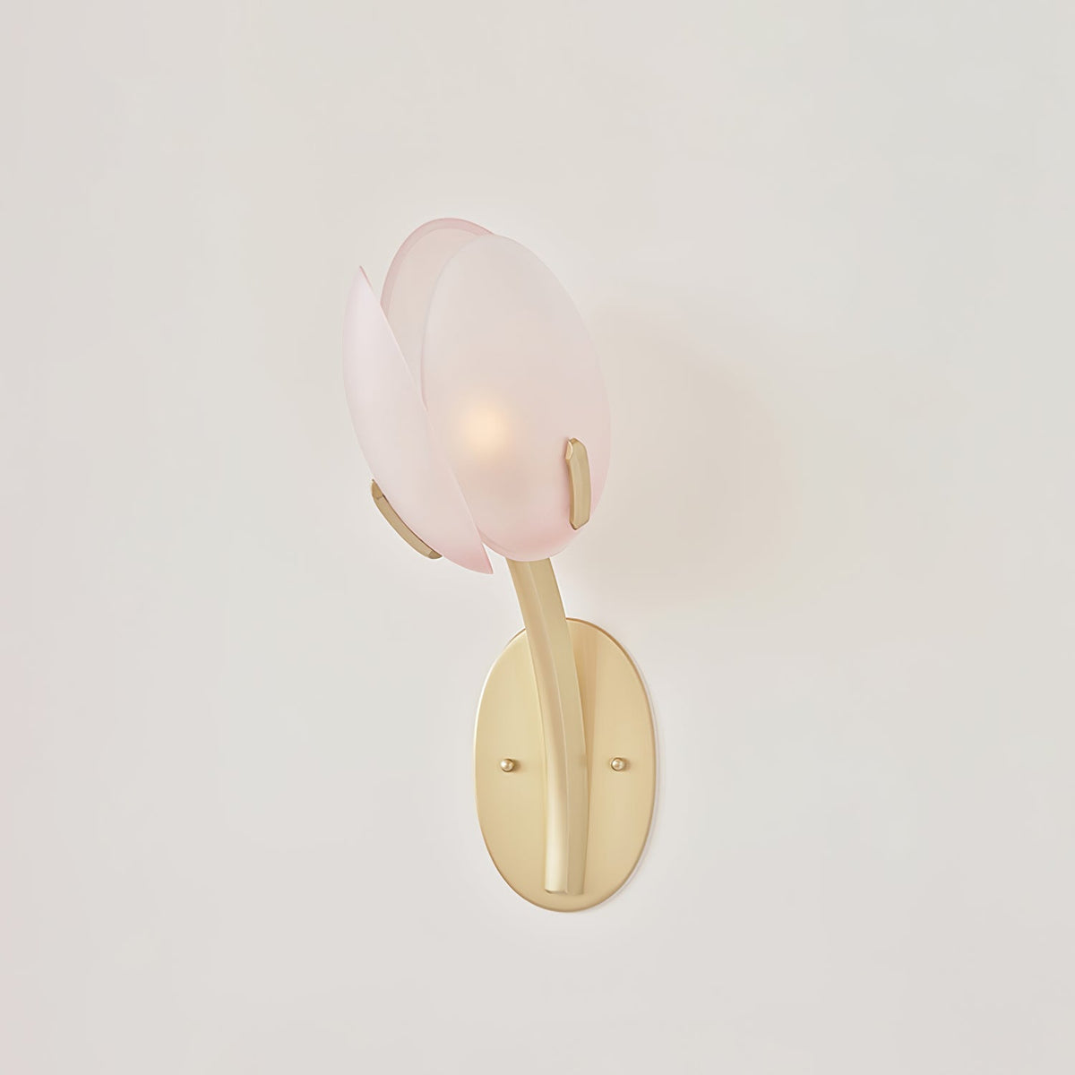 Jovell nordisk konstnärlig vägglampa i form av en blomma av glas