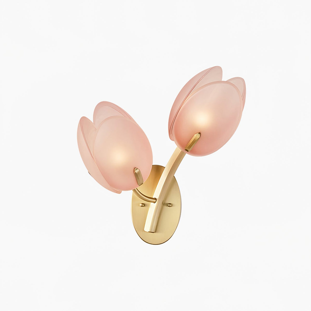 Jovell nordisk konstnärlig vägglampa i form av en blomma av glas