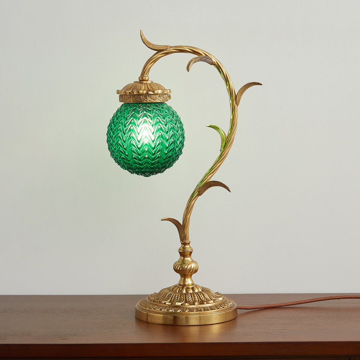 Smaragdgrøn Virelle-bordlampe