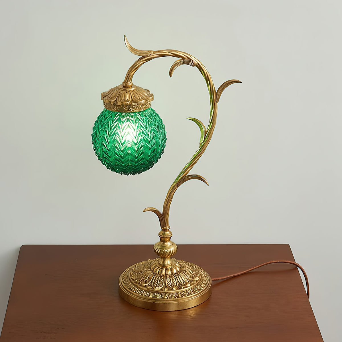 Smaragdgrøn Virelle-bordlampe