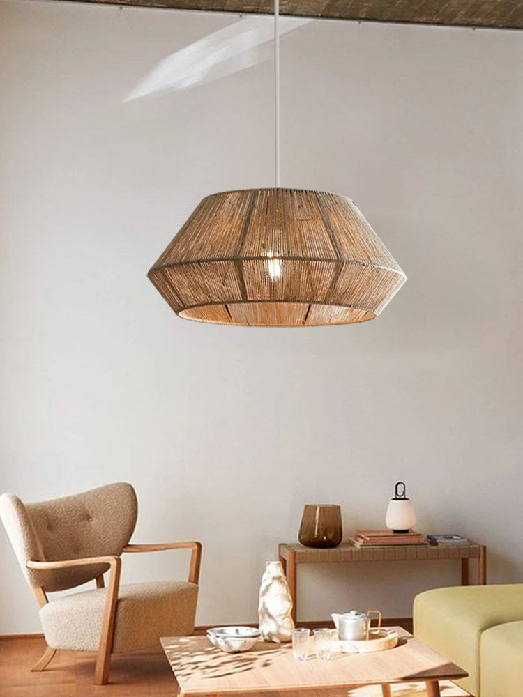 Navenwick facetteret pendel-lampe med reb