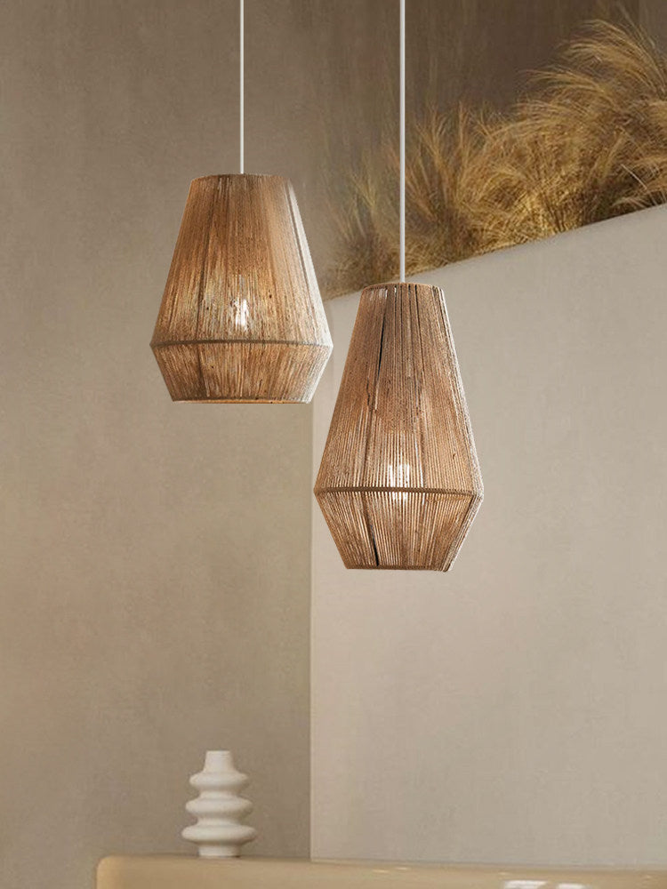 Navenwick facetteret pendel-lampe med reb
