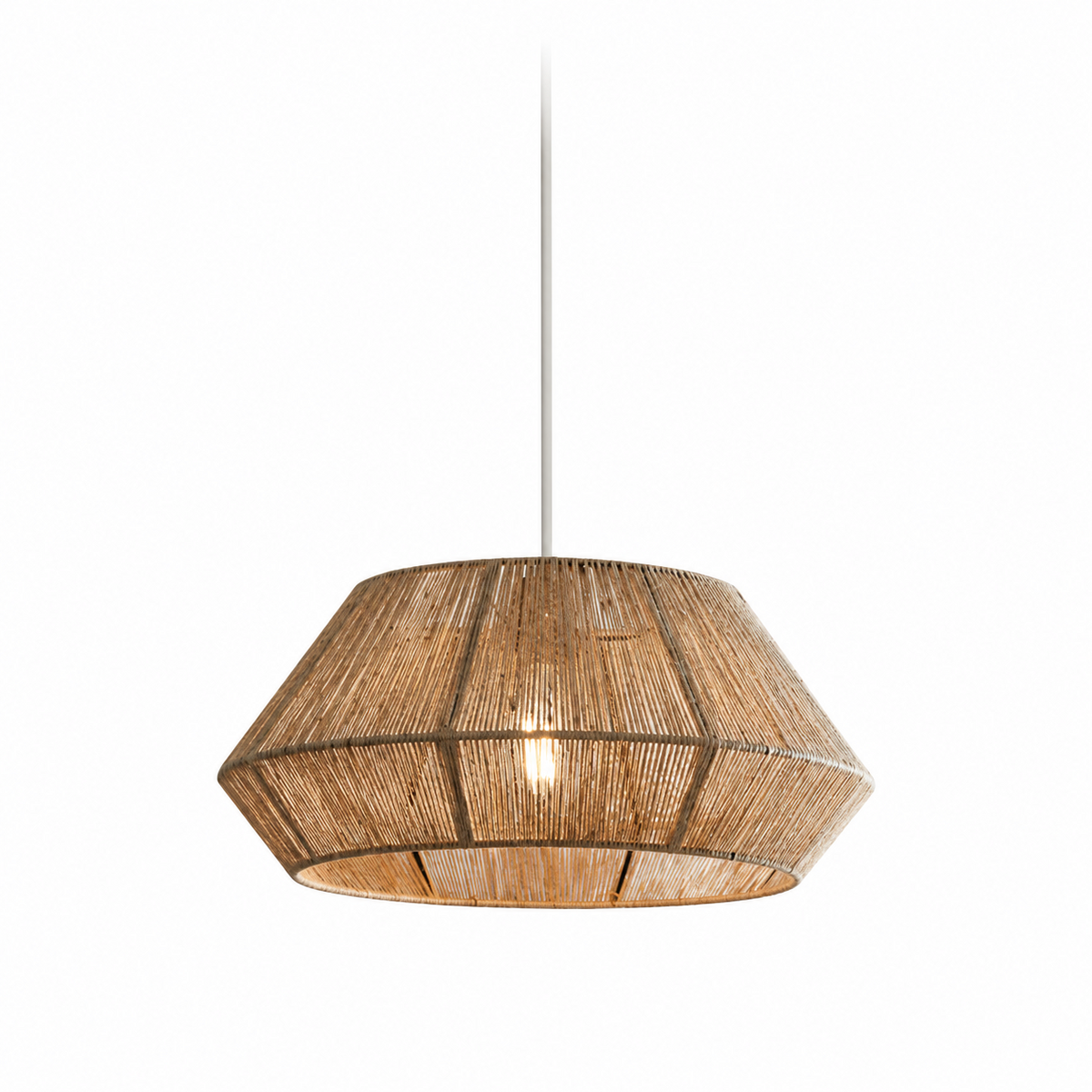 Navenwick facetteret pendel-lampe med reb