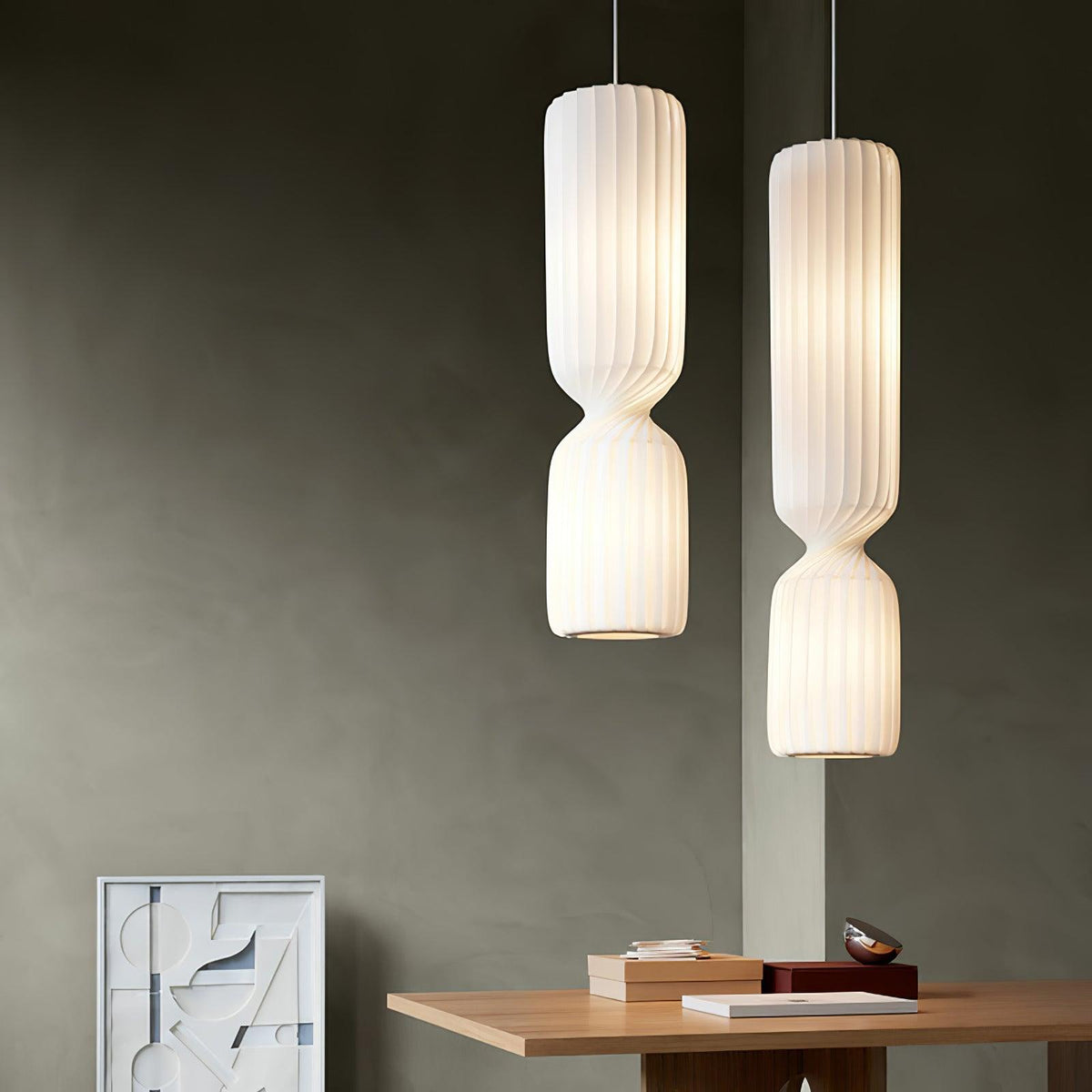 Candeeiro suspenso minimalista em PVC Twist