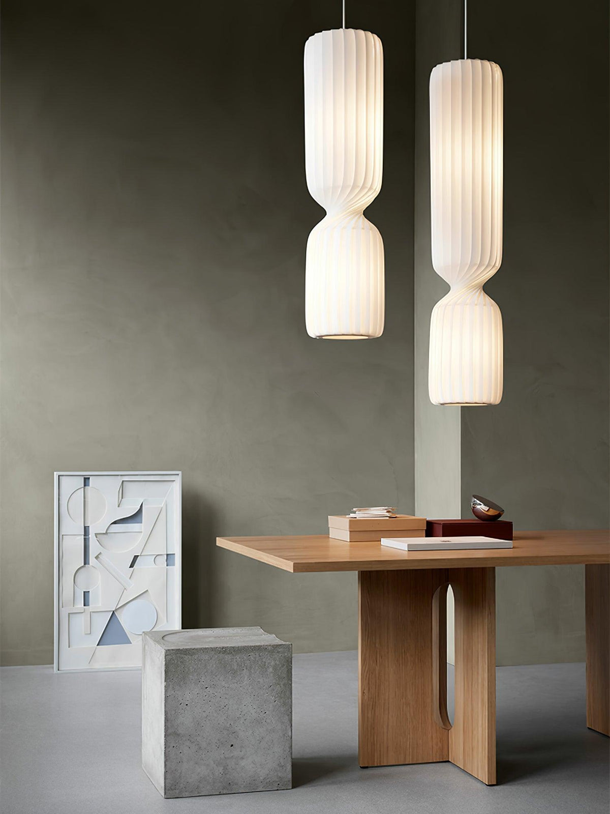 Candeeiro suspenso minimalista em PVC Twist