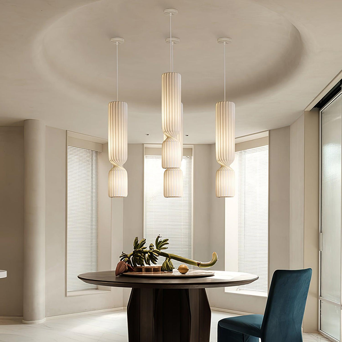 Candeeiro suspenso minimalista em PVC Twist